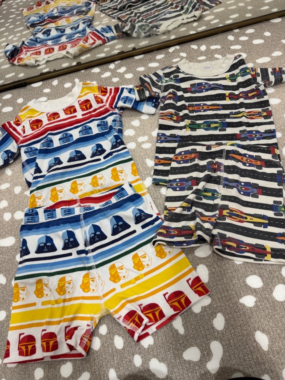 Lot of 4 Hanna Andersson pajamas set shortie shorts tee star wars cars play - Picture 3 of 13